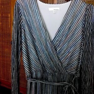 June & Hudson fun metallic midi dress size M